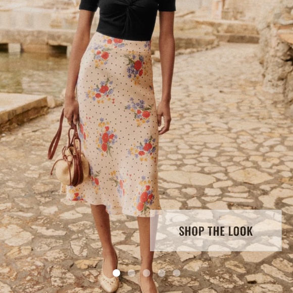 Sezane Sandy skirt in poppy - Picture 1 of 4